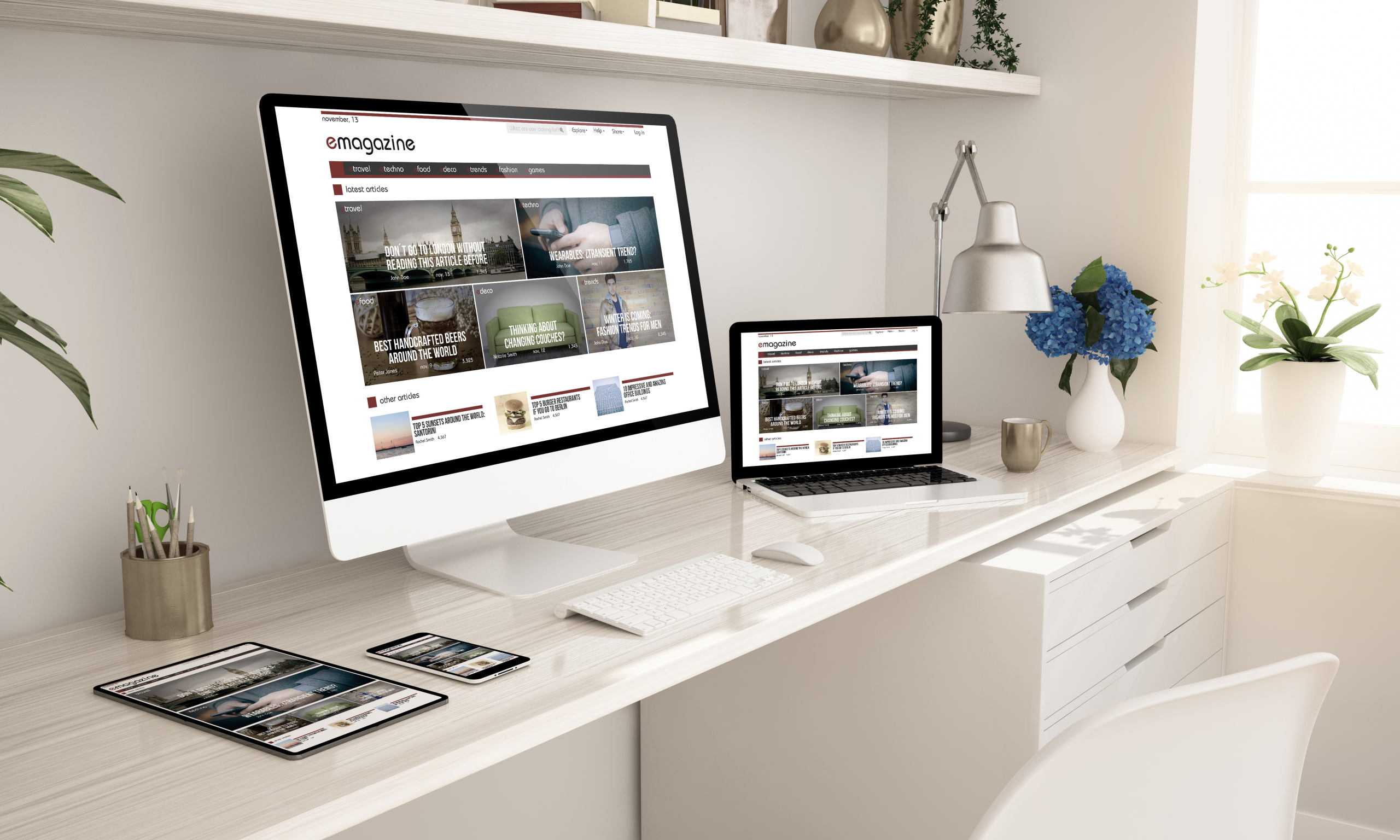Website displayed across desktop, laptop, tablet, and mobile devices, representing user experience issues that can affect leads and conversions