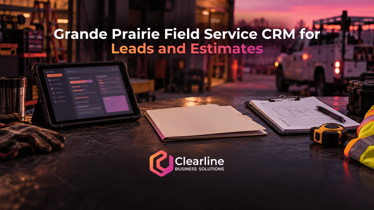 Grande Prairie field service CRM featured image showing estimates and field-service planning