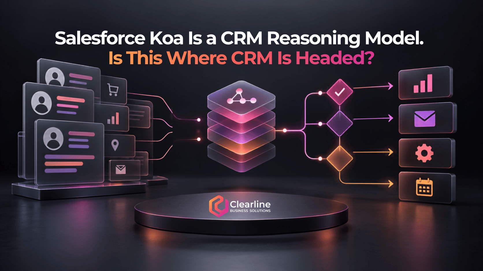 Salesforce Koa CRM reasoning model transforming customer records into controlled workflow actions