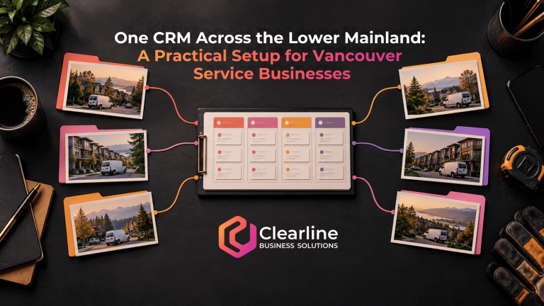 One CRM across the Lower Mainland featured image showing service locations connected to a shared planning board