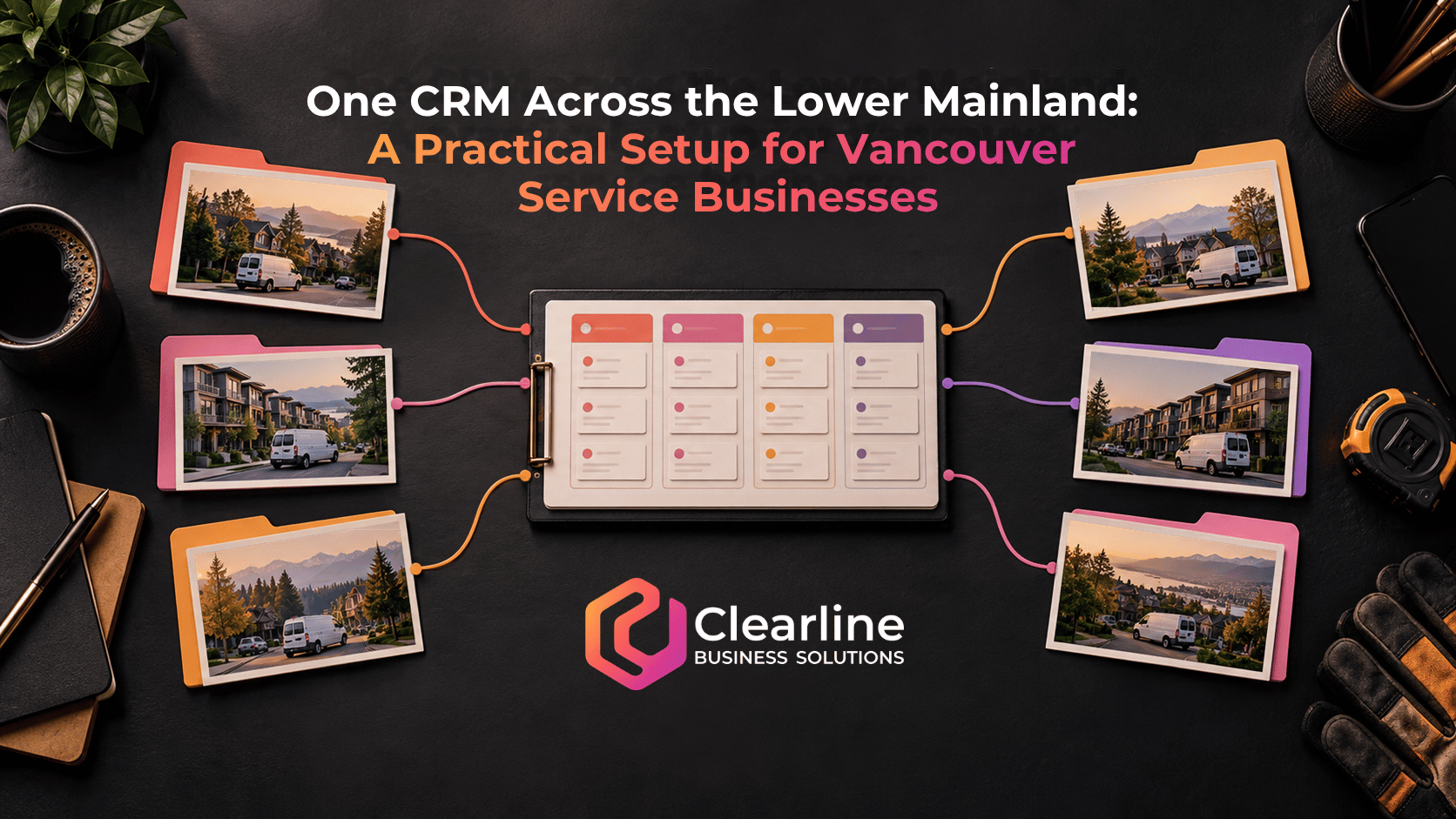 One CRM across the Lower Mainland featured image showing service locations connected to a shared planning board
